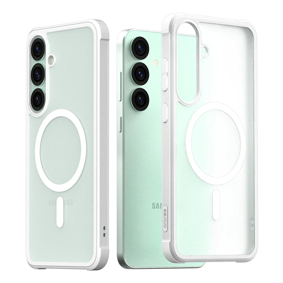 Araree Samsung S25 Plus Duple Armor Magsafe Case - White - Tashqila Araree Samsung S25 Plus Duple Armor Magsafe Case - White - Tashqila